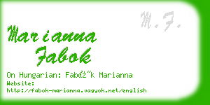 marianna fabok business card